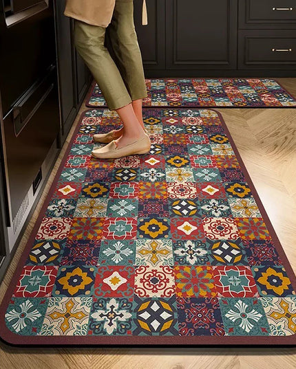 Non-slip Kitchen Mat Long Rugs Crystal Velvet Carpet for Living Room Absorbent Foot Mats Bedroom Doormat Alfombra Small Rugs