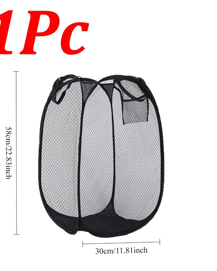 1-10Pcs Collapsible Laundry Basket Dirty Clothes Mesh Pop Up Hamper Storage Basket Toy Storage Bag for Home Bathroom Dorm Travel