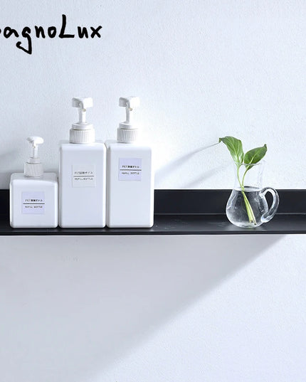 Matt Black Wall Shelf Bathroom Shelves Bathroom Accessories 30-50cm Modern Kitchen Shower Bath Storage Rack Wholesale Promotion