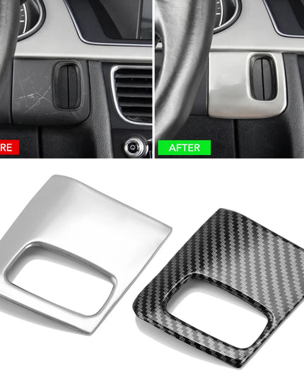 Carbon Fiber For Audi A4 B8 A5 8T3 2009-2016 Car Ignition Key Hole Trim Sticker Decoration Interior Auto Accessories