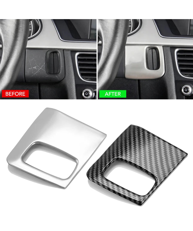 Carbon Fiber For Audi A4 B8 A5 8T3 2009-2016 Car Ignition Key Hole Trim Sticker Decoration Interior Auto Accessories