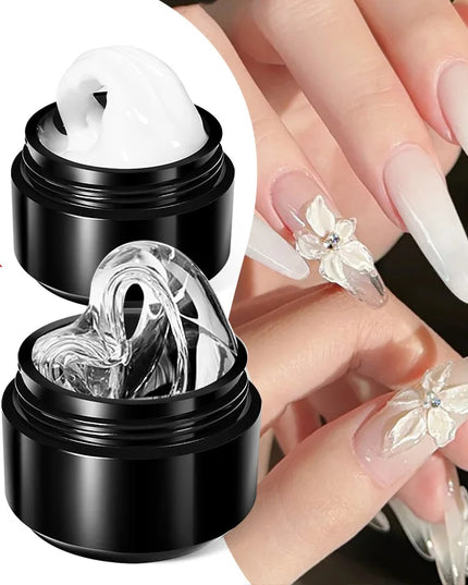 BORN PRETTY 15ml Clear Non Stick Hand Extension Gel 3D Shaping Sculpting Carving Nail Art Solid Hard Gel for Fake Nail