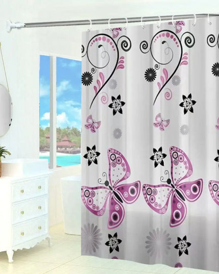 Mildew Proof Shower Curtain High Quality PEVA with 12 Hook Bathroom Curtain 180*150cm Thickened Printed Shower Curtain