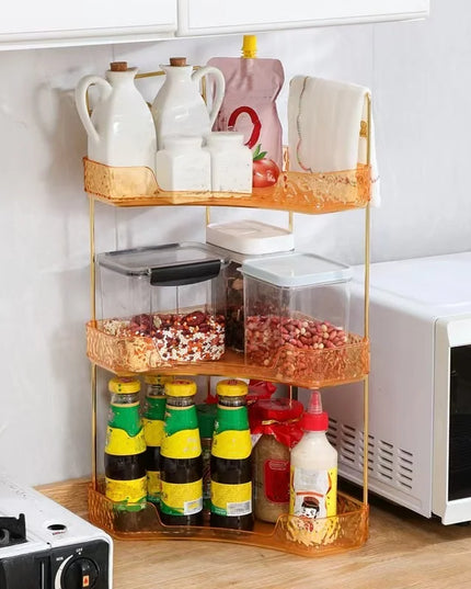 1Pc/Bathroom Cosmetic Rotating Storage Rack Desktop Cosmetic Organizer Shelf Toiletries Multi-Layer Storage Tray