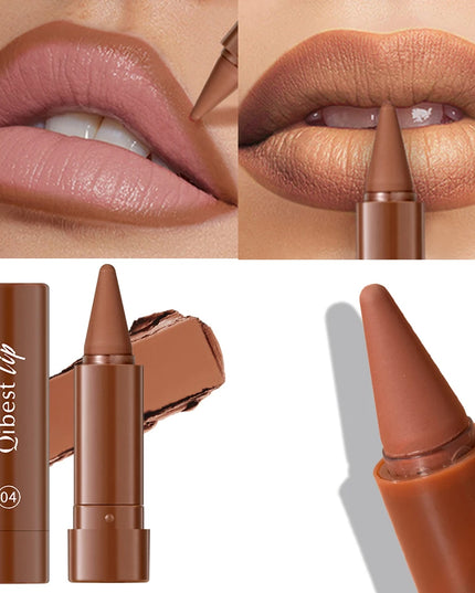 Twist Up Lip Liner Lipstick Pen Multipurpose Powder Blusher Velvet Matte Waterproof Lip Contour Non Stick Cup Lip Rouge Makeup