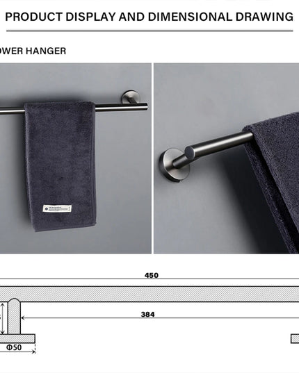 Bagnolux Stainless Steel Gun Gray Black Polished Chrome Brushed Gold Hanger Hook Towel Bar Paper Holder Bathroom Accessories