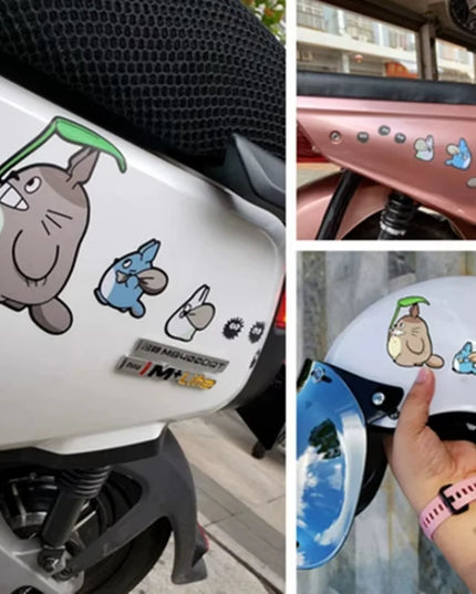 Totoro car stickers Scratches cover cover battery motorcycle helmet Calf electric car decorative stickers