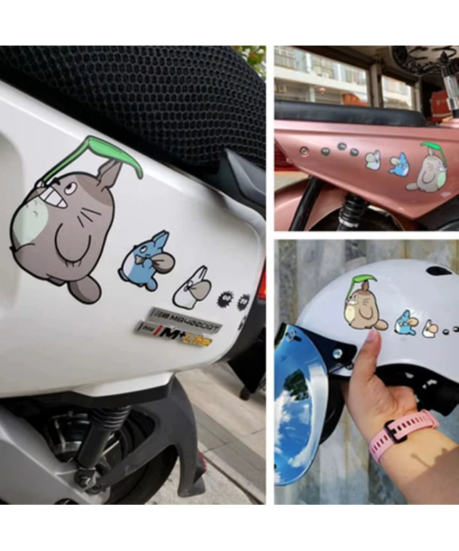 Totoro car stickers Scratches cover cover battery motorcycle helmet Calf electric car decorative stickers
