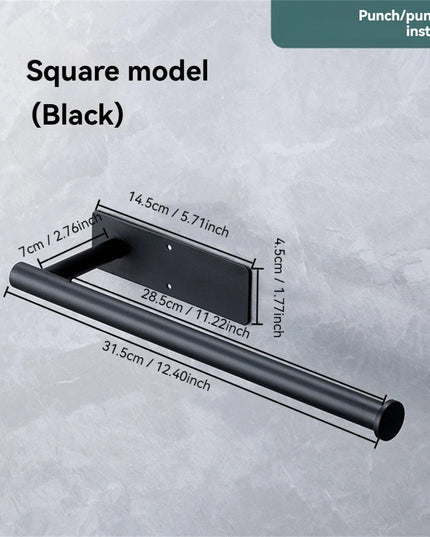 1pc Stainless SteelPaper Towel Holder for Kitchen, Adhesive Under Cabinet Paper Towel Roll Rack for Bathroom Towel