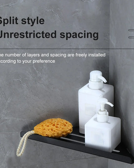 Bathroom Shelf Corner Shower Shelf No Drilling 304 Stainless Steel Corner Organizer Storage Heavy-Duty Hollow Shampoo Rack