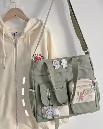 Waterproof Canvas Women Handbags Shoulder Bag Nylon Ladies Messenger Bag Oxford Crossbody Bags Tote Book Bags for Girls Satchels