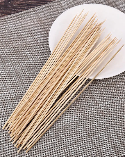 50Pcs 40cm Bamboo Wooden BBQ Skewers Food Bamboo Meat Tool Kitchen Barbecue Party Disposable Long Sticks Catering Grill Camping
