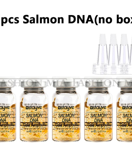 Stayve 8ml Face Salmon DNA Gold Ampoule Booster Serum Kit Natural Lighten melanin Whitening Moisturizing Care Skin
