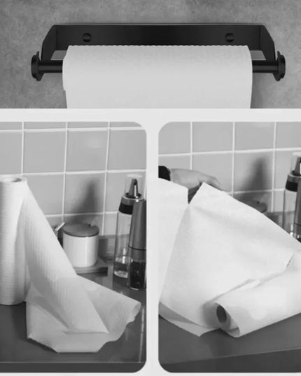 Stainless Steel Paper Towel Holder for Kitchen Wall Mounted Durable Bathroom Tissue Holder Wipe Storage Rack Toilet Accessories