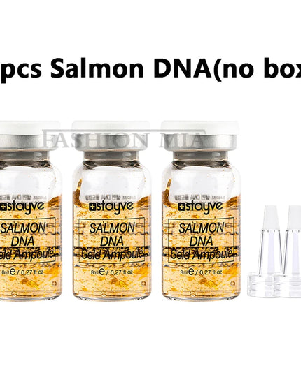 Stayve 8ml Face Salmon DNA Gold Ampoule Booster Serum Kit Natural Lighten melanin Whitening Moisturizing Care Skin
