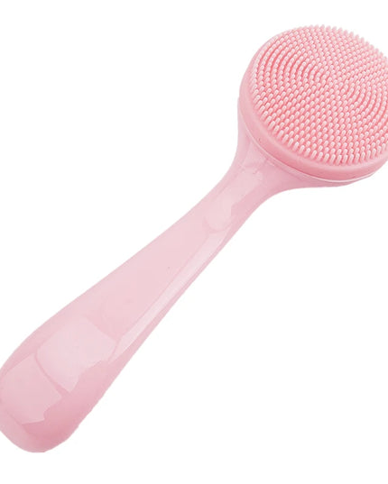 Double Sided Silicone Facial Cleanser Brush Soft Hair Face Massage Wash Brush Blackhead Remover Portable Skin Care Tool