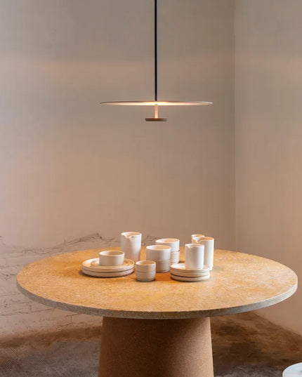 Nordic Art Minimalist LED Pendant Lights Flying Saucer Chandelier Danish Designer Iron Circular Light Office Bar Restaurant Home