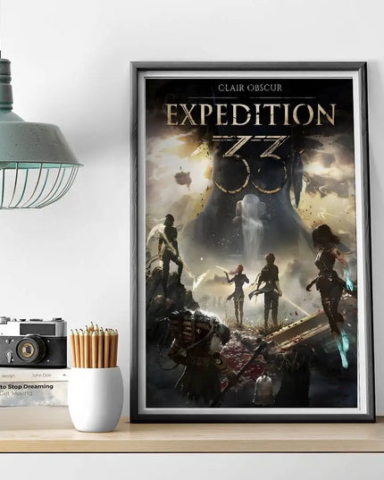 1pc Game Clair O-Obscur E-Expedition 33 Poster Self-adhesive Art Waterproof Paper Sticker Coffee House Bar Room Wall Decor