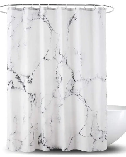 Grey Gold Marble Ink Texture Shower Curtain Set Abstract Modern Shower Curtain for Bathroom Decor Waterproof Washable Fabric