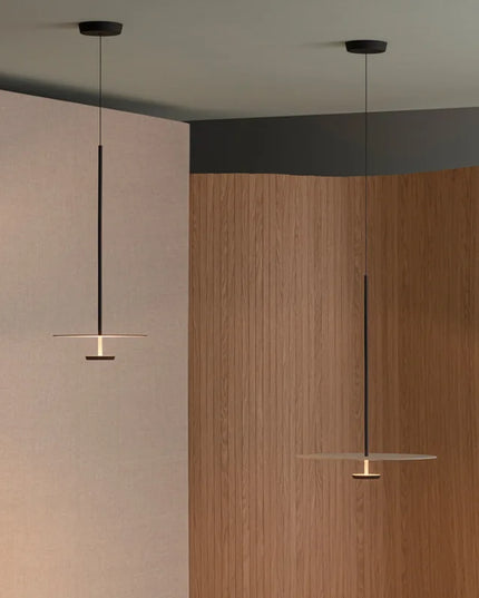 Nordic Art Minimalist LED Pendant Lights Flying Saucer Chandelier Danish Designer Iron Circular Light Office Bar Restaurant Home