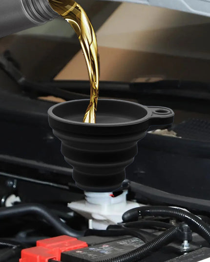 Engine Funnel Car Universal Silicone Liquid Funnel Washer Fluid Change Foldable Portable Auto Engine Oil Petrol Change Funnel