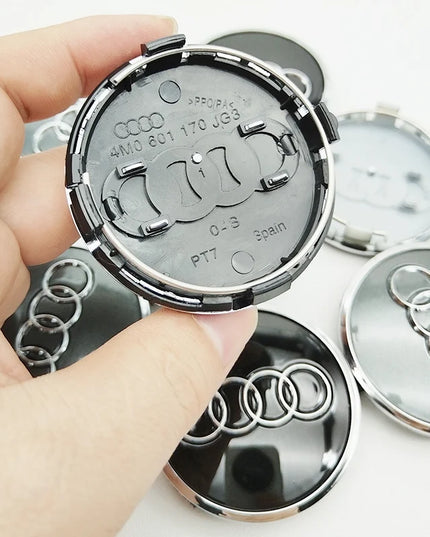 4pcs 60mm 61mm 68mm 69mm 77mm Car Wheel Center Hub Caps For Audi A3 A4 A5 A6 A7 Q3 Q4 Q5 Q7 S3 S4 S5 S6 S7 RS3 RS5 Accessories