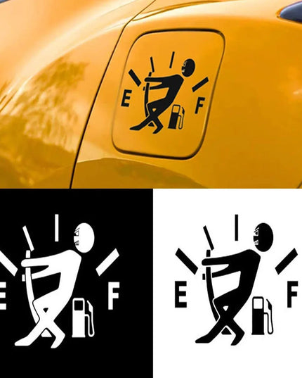 Funny Car Stickers Pull Fuel Tank Pointer Reflective Vinyl Sticker High Gas Decal Fuel Gage Empty Stickers Decal Auto Exterior