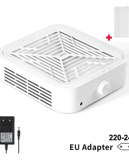 Turbine Brushless Nail Dust Remover Strong Suction 120W Nail Vacuum Cleaner for Manicure with Removable Filter Speed Adjustable