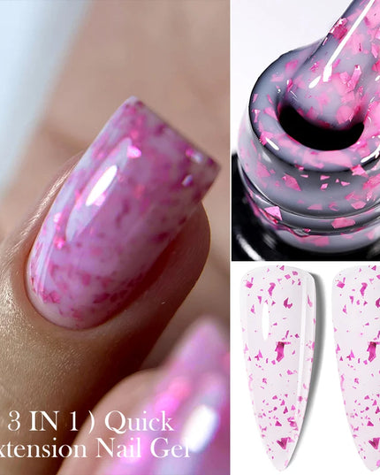 LILYCUTE 15ML Quick Extension Gel Nail Polish Nude Milk White Color Finger Prolong Acrylic Crystal Construction Hard Gel Varnish