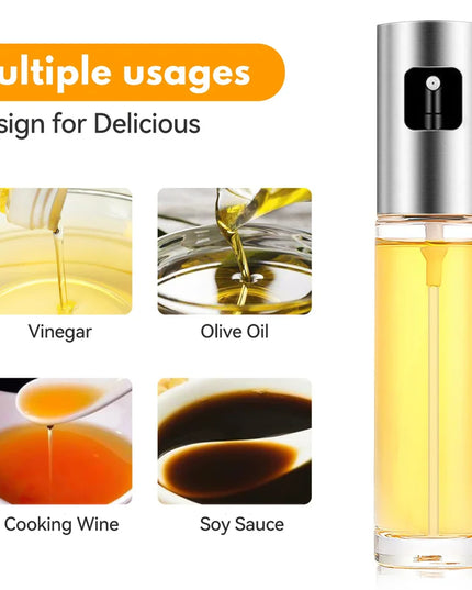 Glass Oil Sprayer for Cooking Olive Spray Mister for Salad BBQ Kitchen Baking Empty Vinegar Bottle
