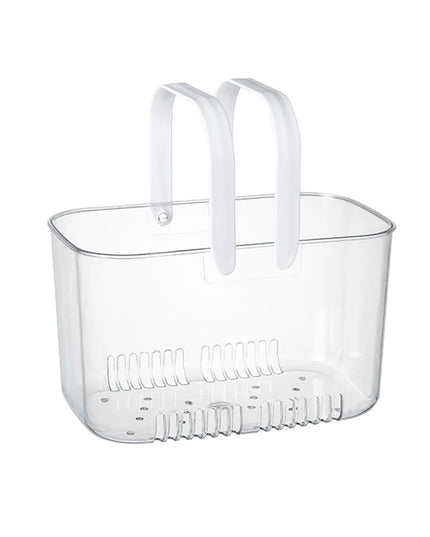 Transparent Portable Bath Basket Storage Basket Bathroom Toilet Shower Basket