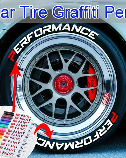 Car Paint Pen Waterproof Car Wheel Tire Oily Painting Mark Pen Auto Rubber Tyre Tread CD Metal Permanent Paint Marker