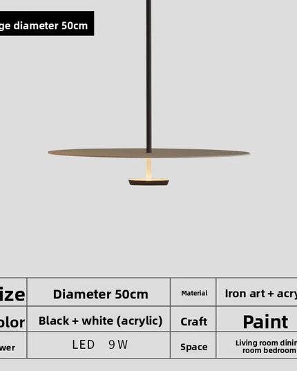 Nordic Art Minimalist LED Pendant Lights Flying Saucer Chandelier Danish Designer Iron Circular Light Office Bar Restaurant Home