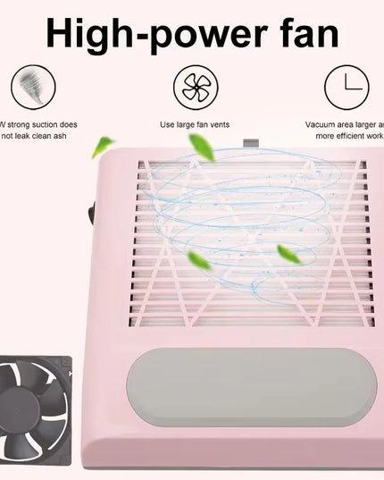 Professional Powerful Nail Duster Exhaust Fan for Nail Art Vacuum Collector Gel Nail Duster for Nail Art Salon Equipment