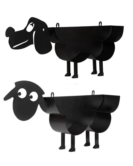 Cute Metal Sheep Dog Shape Toilet Tissue Rack Iron Free Standing Storage Rack Roll Paper Holder Bathroom Accessories