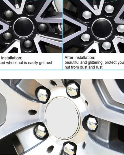 20Pcs Car Wheel Nut Caps Hub Screw Cover 17mm for Mercedes Benz W203 W210 W211 W124 W202 W204 W212 W176 AMG