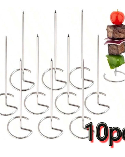10/20/30pcs Kabob Skewers Stainless Steel Sticks For Grilling Reusable Kebab Tool Barbecue Stainless Steel BBQ Stick Chicken
