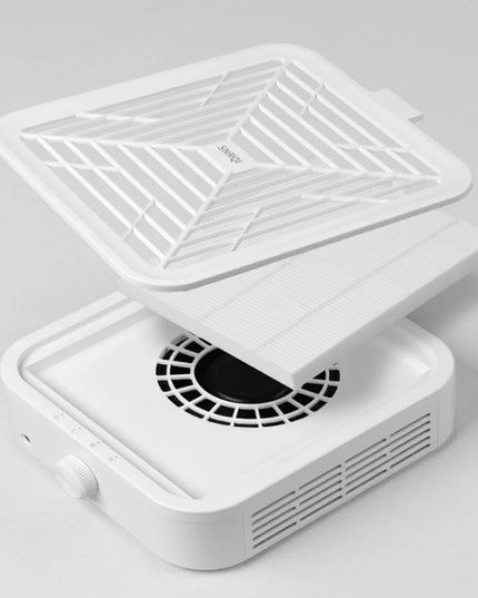 Turbine Brushless Nail Dust Remover Strong Suction 120W Nail Vacuum Cleaner for Manicure with Removable Filter Speed Adjustable