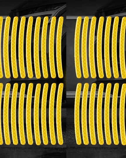 Car Wheel Hub Reflective Stripes Sticker Driving Safety Tire Decor Warning Sticker Warning Reflective Tape Car Accessories