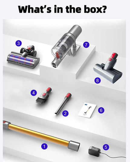 ABIR VC205 Cordless Handheld Vacuum Cleaner,27000PA,Touch Screen,Smart Dust Sensor,Auto Speed Control for Home Bed Carpet Clean