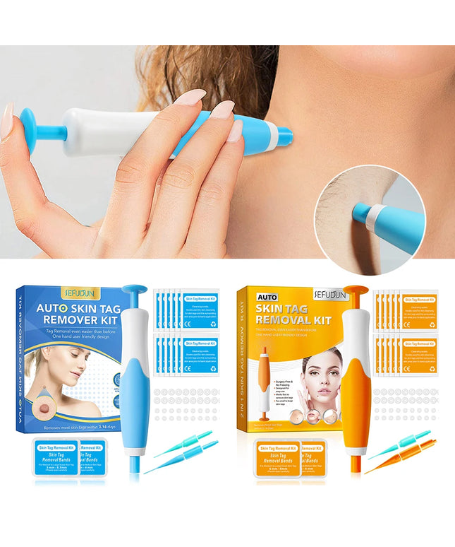 2 IN 1 Auto Micro Skin Tag Remover Device Standard And Micro Skin Tag Removal Kit Adult Mole Wart Remover Face Care Beauty Tools