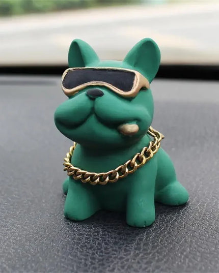 Wear-resistant Bulldog Car Ornaments Feel Comfortable Resin Material Car Dashboard Decoration Car Accessories Interior Decor