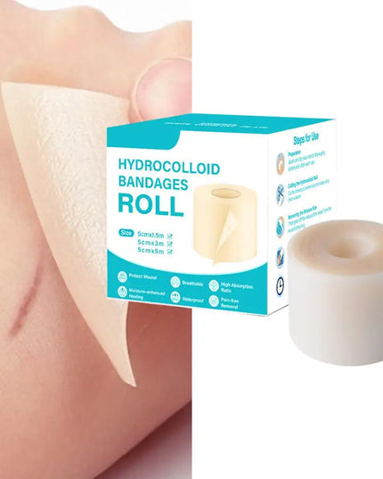 1 Roll Hydrocolloid Roll Invisible Hydrocolloid Dressing With Self-Adhesive Bed Sore Bandages For Wound Care Hydrocolloid Patch
