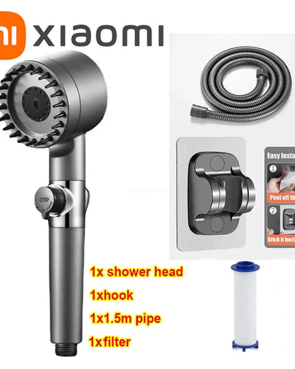 Xiaomi High Pressure Shower Head 4 Modes Water Saving with Filter for Hard Water Adjustable Spray with Massage Bathroom Shower