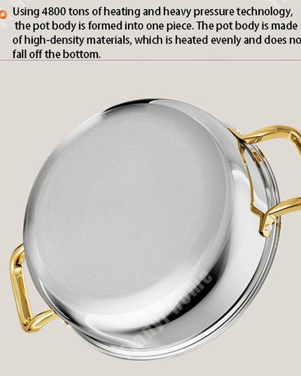 30cm Stainless Steel Frying Pan Non-stick Soup Pot wok with lid Home Honeycomb Induction Cooker Gas Stove Stew Kitchen Cookware