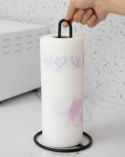 Bathroom accessories Vertical Wrought Iron Tissue Holder Creative Dining Table Storage Desktop Kitchen Roll Paper Holder