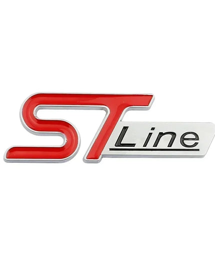 For FORD ST LINE Logo Front Grill Emblem Badge Car Rear Trunk Sticker Decals Focus Kuga Fiesta Mondeo ESCAPE Ecoboost