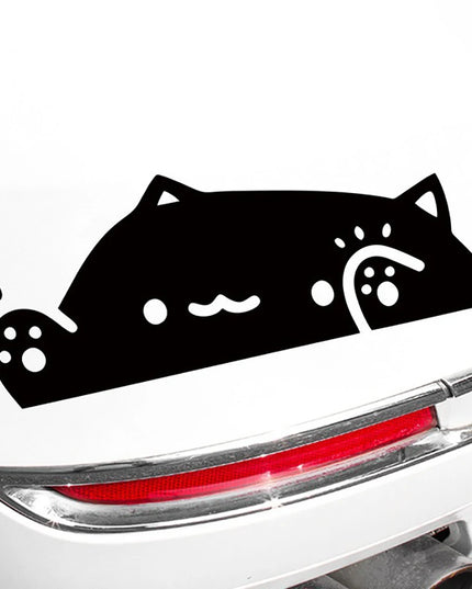 Cat Car Sticker Kitten Knocking on Window Cute Personality For Car Body Bumper Windows Motorcycle Laptop Wall Auto Accessories