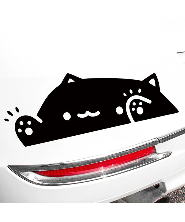 Cat Car Sticker Kitten Knocking on Window Cute Personality For Car Body Bumper Windows Motorcycle Laptop Wall Auto Accessories