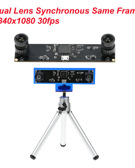 GXIVISION 3D Camera Module 4MP, 30fps Dual Lens  USB Webcam 1080P Synchronous Same Frame,VR Depth Face Detection,3840X1080